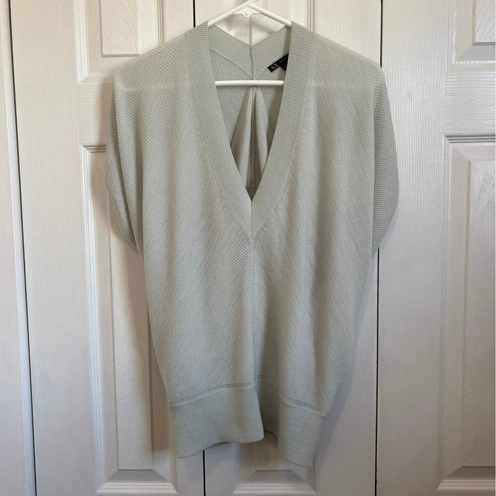 Armani Exchange Mint Green Wool Blend Vest Size Medium
